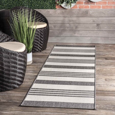 Nuloom Robin Multi Stripe Indoor/Outdoor Area Rug 2ft x 8ft OWDN29B-208